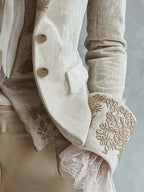 Constanza | Blazer Marfil con Bordado Floral