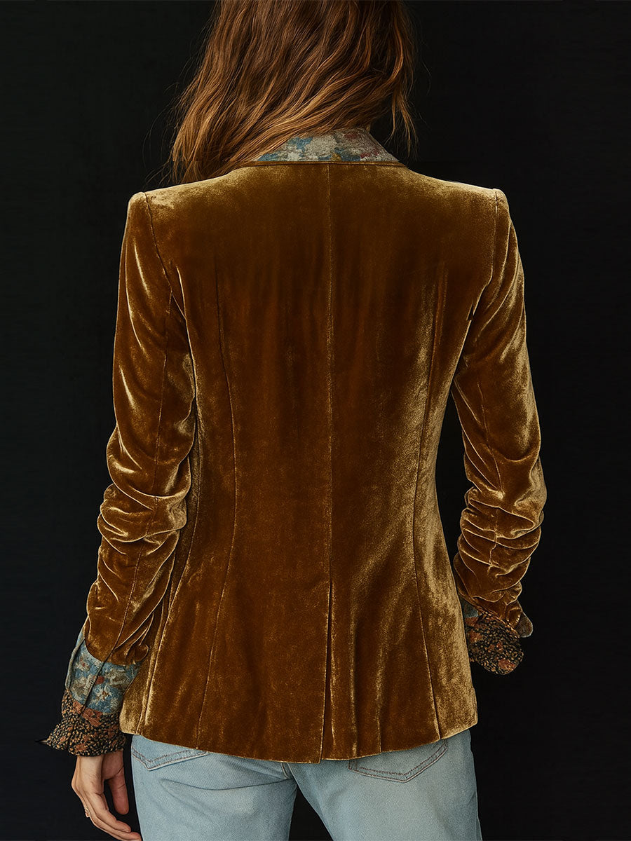 Marcelina | Blazer Patchwork Floral Vintage