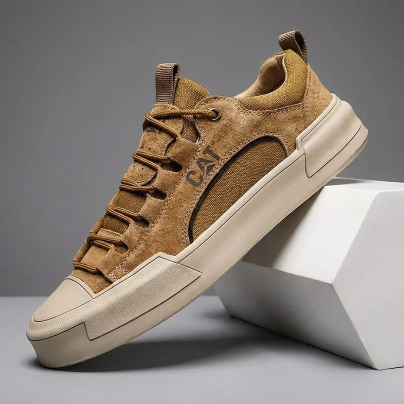 Varel | Zapatillas de Lona con Cordones Efecto Ante para el Día a Día