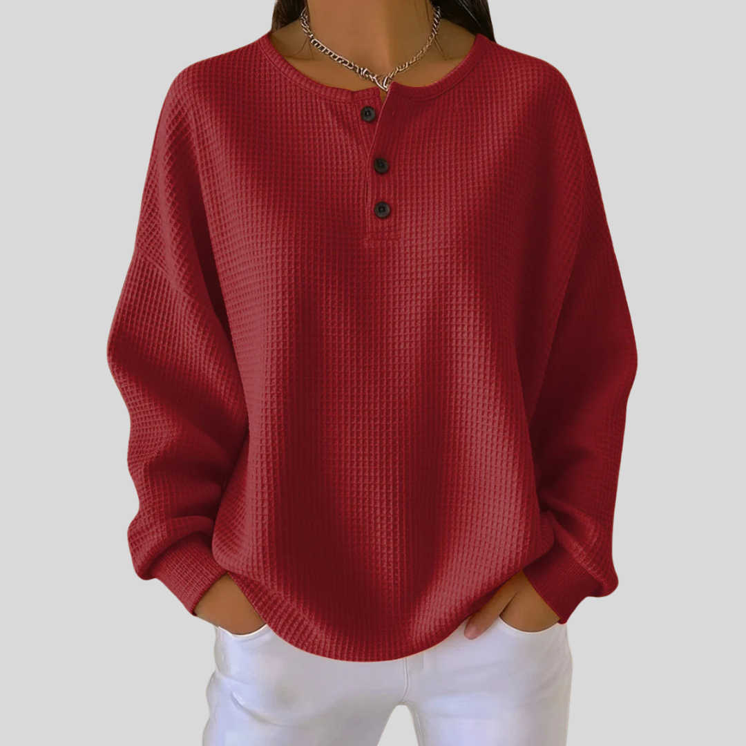Maialen | Sudadera Henley Casual