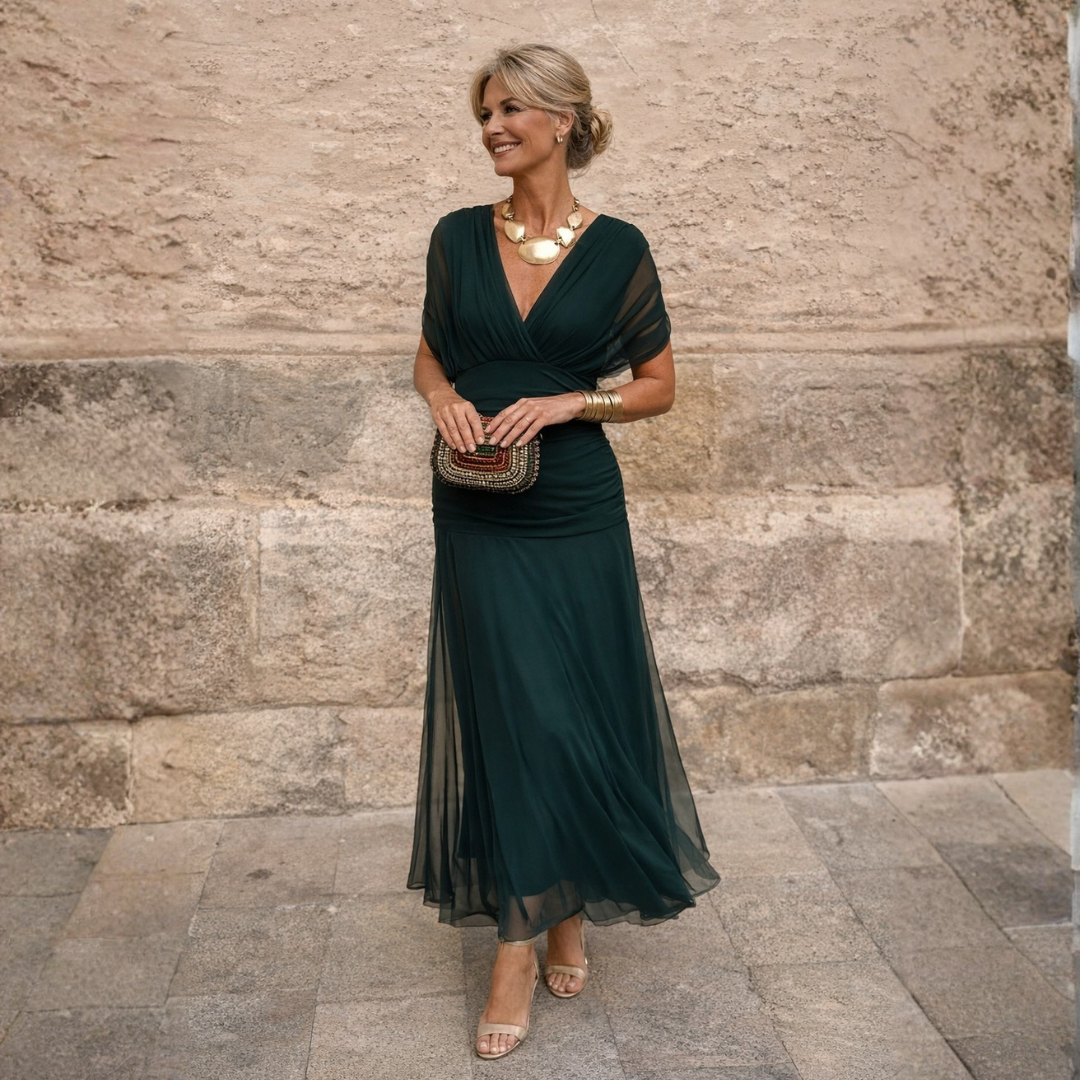Mikaela | Vestido Largo de Hombros Descubiertos