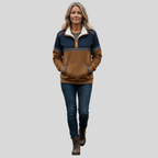 Candela | Jersey con Media Cremallera y Cuello Sherpa