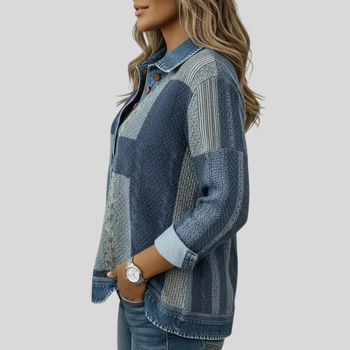 Olalla | Jersey Estampado en Bloques de Color
