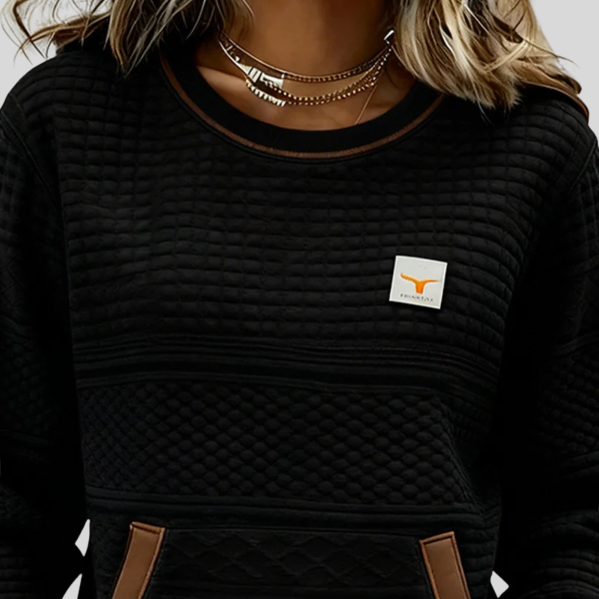 Triana | Sudadera de Cuello Redondo en Bloques de Color