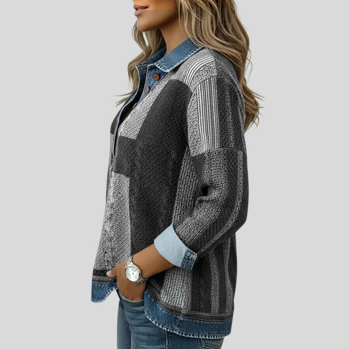 Olalla | Jersey Estampado en Bloques de Color