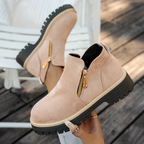 Nicoletta | Botines elegantes con cremallera dorada