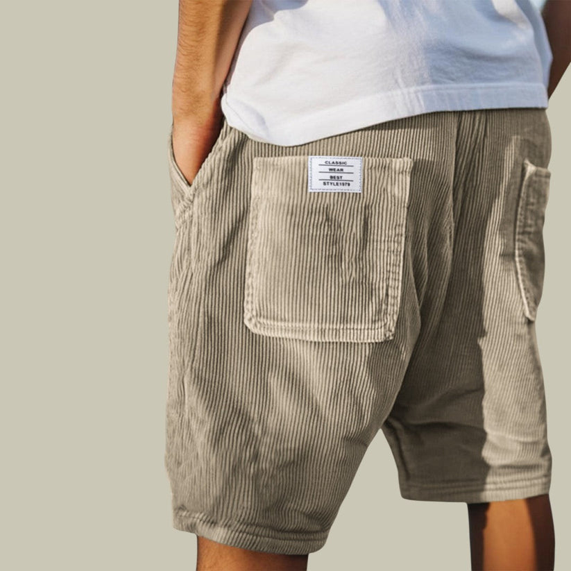 Varel | Pantalones Cortos de Pana con Cintura Elástica