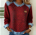 Lucrecia | Jersey de Leopardo con Cuello Vaquero