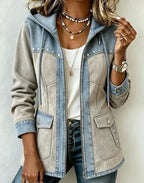 Veronica | Chaqueta con Capucha Bimaterial