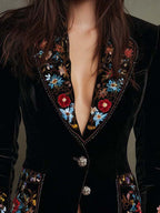 Apolonia | Blazer con Bordado Floral Multicolor