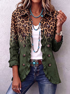 Casandra | Blazer Leopardo Degradado con Volantes