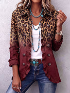 Casandra | Blazer Leopardo Degradado con Volantes