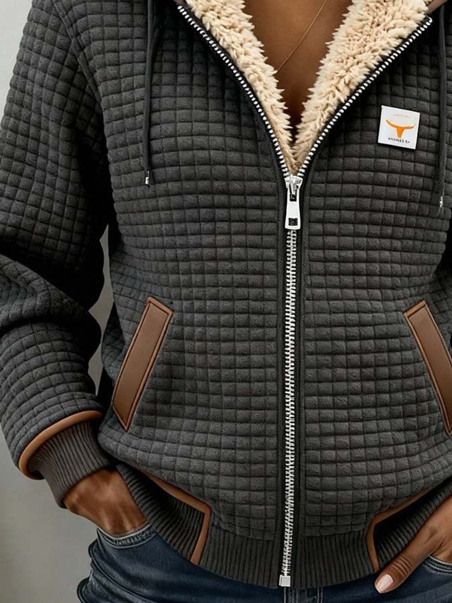 Cayetana | Chaqueta Acolchada con Capucha, Cremallera y Forro Sherpa